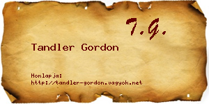 Tandler Gordon névjegykártya