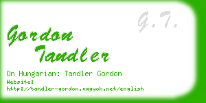 gordon tandler business card